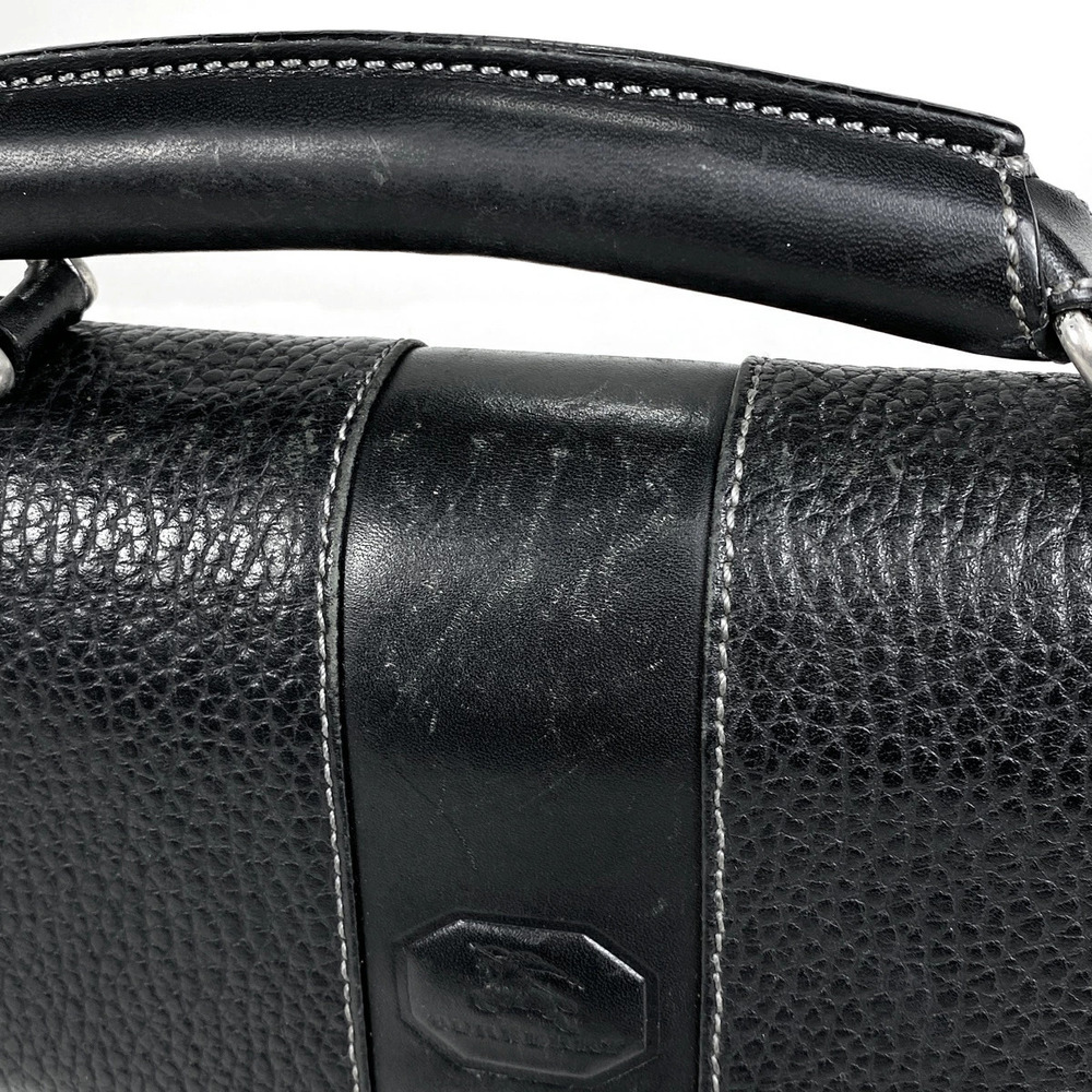 Burberry logo business bag shoulder handbag leather black - Picture 4 of 6